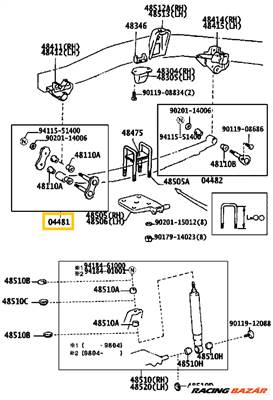 AKCIÓ! - Toyota Land Cruiser Laprugó Kengyel Rugó Nyolcas 1984-1999 0448360060