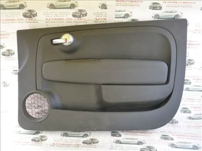 Kárpit305 Fiat 500 fekete színű, bőr, jobb első ajtókárpit