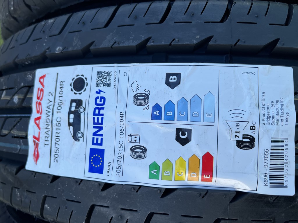 205/70 R15C Lassa Transway 2 nyári gumi ÚJ 2. kép