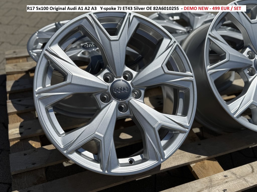 R17 5x100 Original Audi A1 A2 A3 TT Y-spoke 7J ET43 új demo gyári alufelnik felnik  1. kép