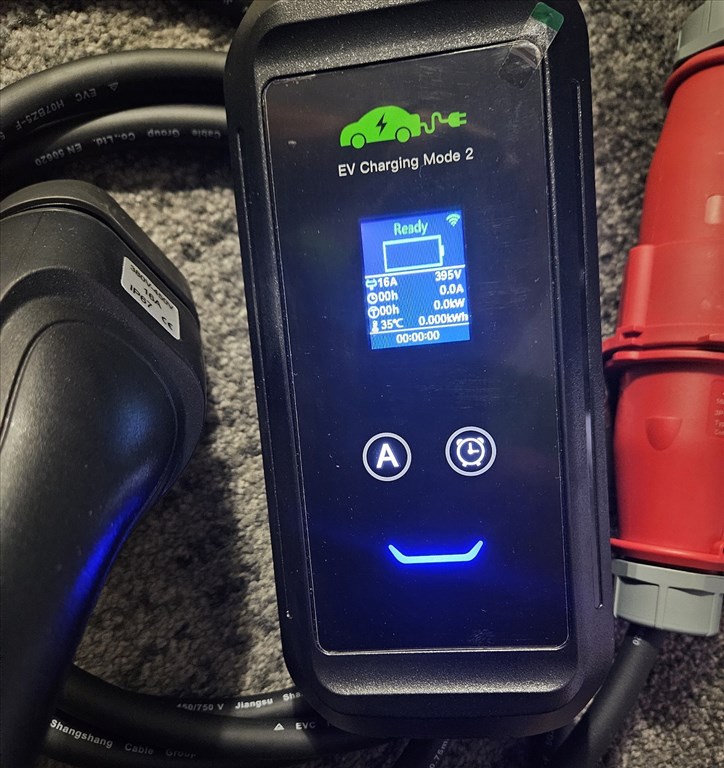 Eladó új 10m Wi-Fi EV töltő Type 2 3 fázis (11KW) 6-16A +táska és fali konzol 1. kép