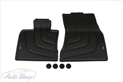 Gyári BMW F15 X5 F16 X6 Allweather tépőzáras fekete első gumiszőnyeg szett 51472458439