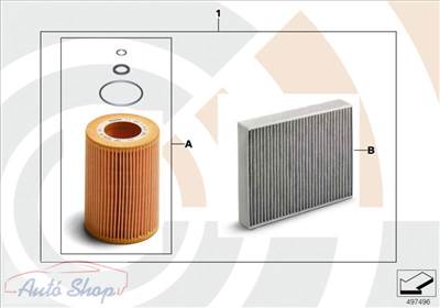BMW Gyári Alkatrészek - Service kit, Service I / Oil service Value Line BMW F20,F21,F22,F30,F31,F32,F33,F34,F36 88002463060
