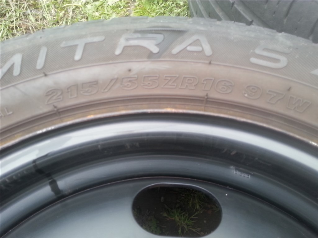  4x108 gyári Citroen/Peugeot lemezfelni, rajta 215/55R16 Maxxis nyári gumi  4. kép
