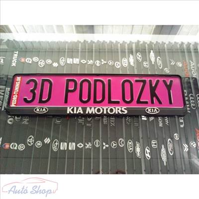 Kia 3D rendszámtábla tartó , Rendszámtábla keret , Rendszámtáblatartó