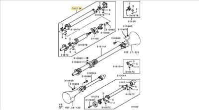 3401A445 Mitsubishi L200 Hátsó Kardántengely KB 2009-2015