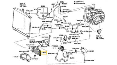 32910-48220 Toyota Lexus RX Széria Motorolaj Hűtő 3.5L 2GRFXS 2019-től