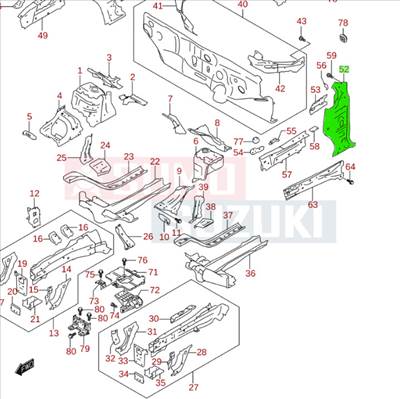 Suzuki SX4 S-Cross benzin sárvédő lemez darab bal oldal 59281-61M00