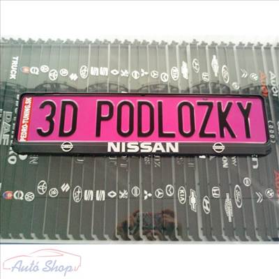 Nissan 3D rendszámtábla tartó , Rendszámtábla keret , Rendszámtáblatartó