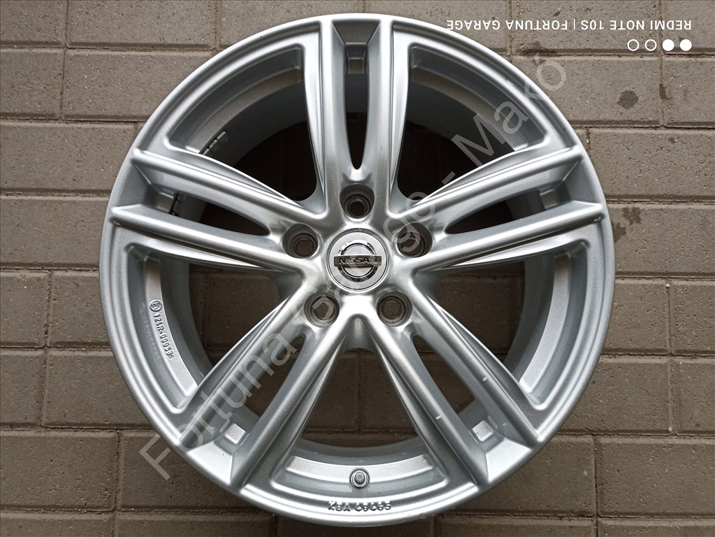 5x114,3 17" Nissan használt alufelni garnitúra +TPMS (117) 4. kép