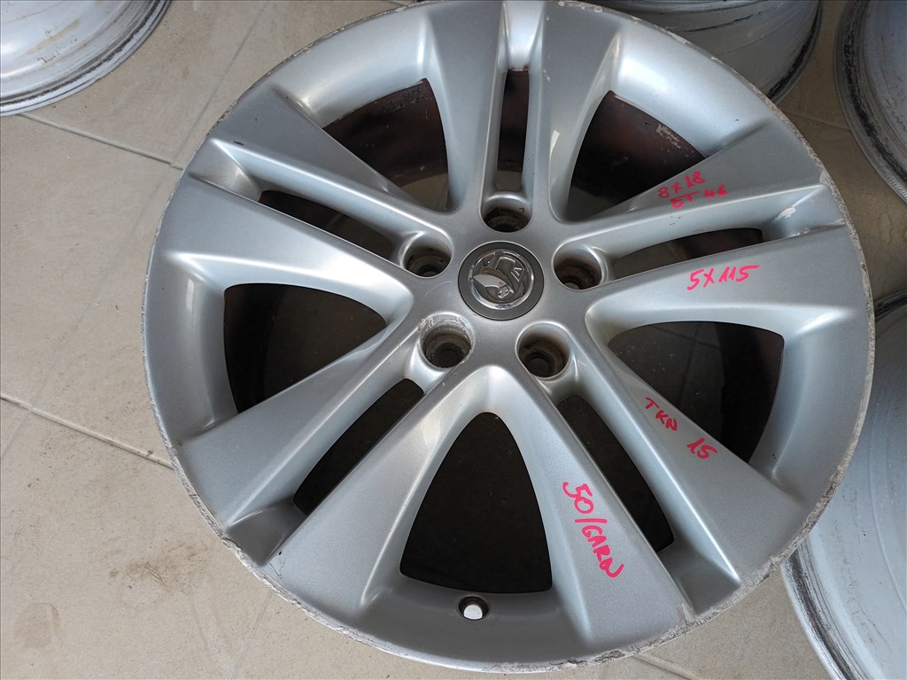 Opel j astra c zafira 5x115 lyukosztású 8JJ 18 as használt (gyári felni) alufelni Tkn 15 5. kép