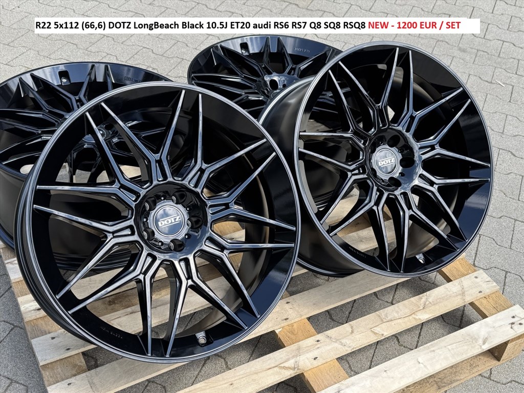 R22 5x112 (66,6) DOTZ LongBeach Black 10.5J ET20 audi RS6 RS7 Q8 SQ8 RSQ8 1. kép