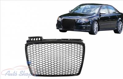 AUDI A4 B7 2004-2008 lakkozott fekete RS stílusú hűtőrács