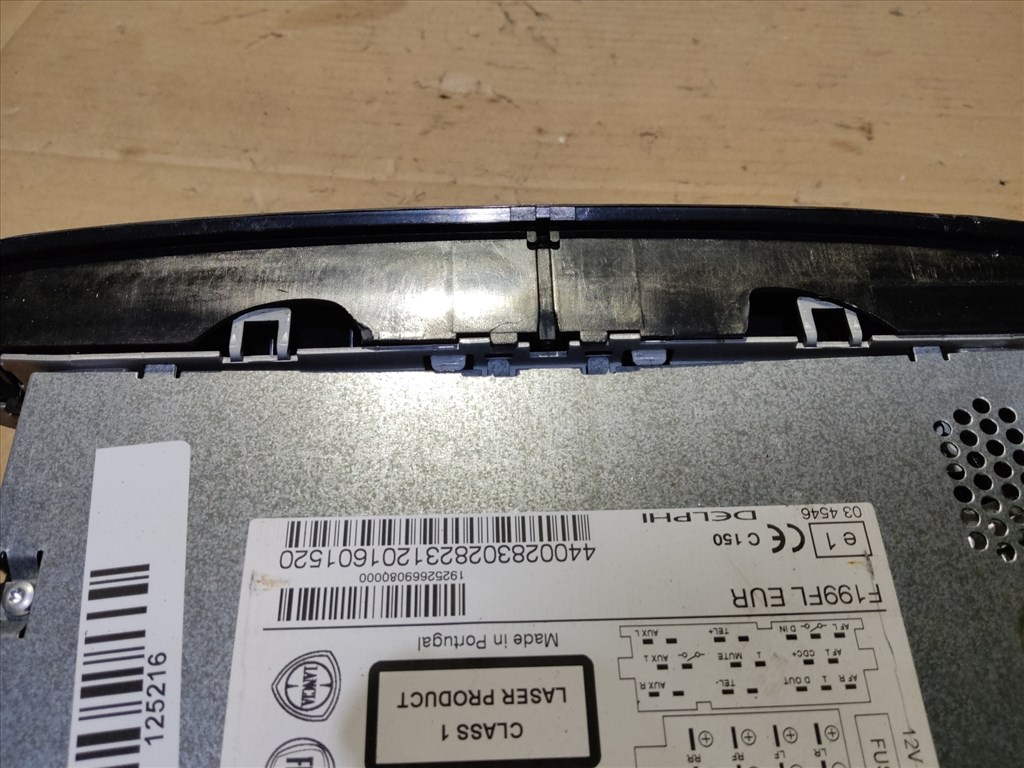 125216 Fiat Punto Evo, My Punto, Nouva Punto Delphi Cd-s rádió 735535440 kód nincs hozzá!!!!! 4. kép