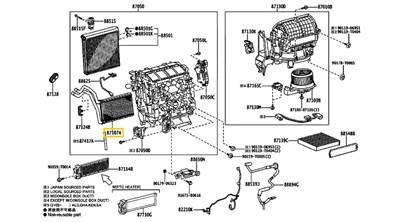 87107-0K170 Toyota Hilux Fűtőradiátor GGN KUN LAN TGN 2015-