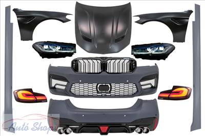 BMW F10 , G30 M5 Design Komplett Átalakító , Átépítő Készlet , Lökháritó szett , Led Fényszóró , 2010 - 2017 