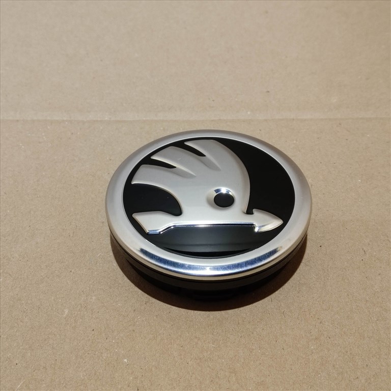 Skoda gyári új fekete króm felni közép kupak 5E0 601 151 FOD 5e0601151fod 2. kép