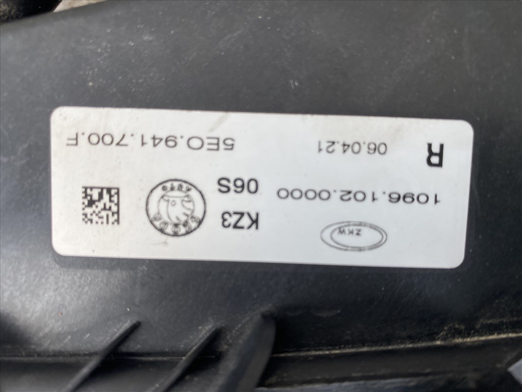 Skoda Octavia III 1.6 TDI Green tec Ködlámpa jobbos 5eo941700f 5e0941700f 2. kép