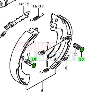 Suzuki Swift 1.3 Gyári fékpofa rögzítő rugótányér 4db-os