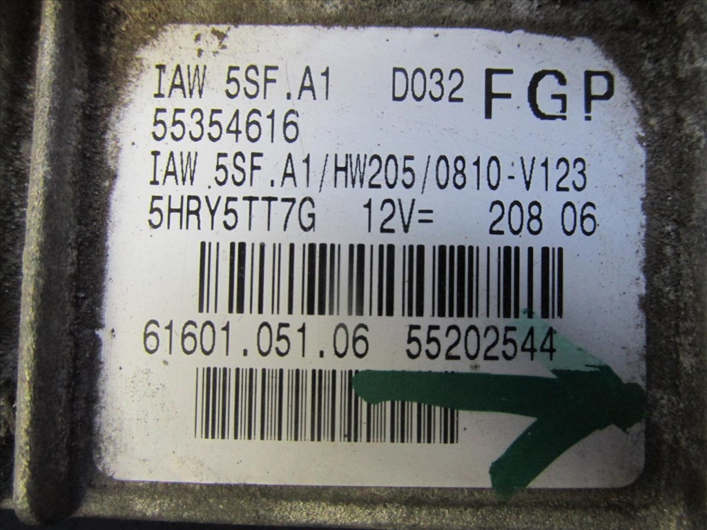 72072 Fiat Stilo 1,6 benzin, Opel motoros motorvezérlő szett  55354616 3. kép