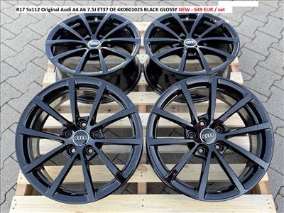 R17 5x112 Original Audi A4 A6 7.5J ET36 Új gyári alufelnik felnik 17"