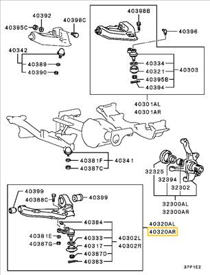 AKCIÓ! - Mitsubishi L300 Lengőkar Alsó Jobb 1990-2008 mb698512