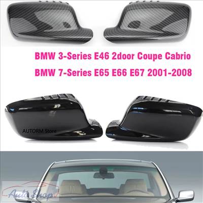 BMW E65 E66 E46 Coupe Cabrio Tükör Burkolat, Visszapillantó Tükör Borítások 2001-2008