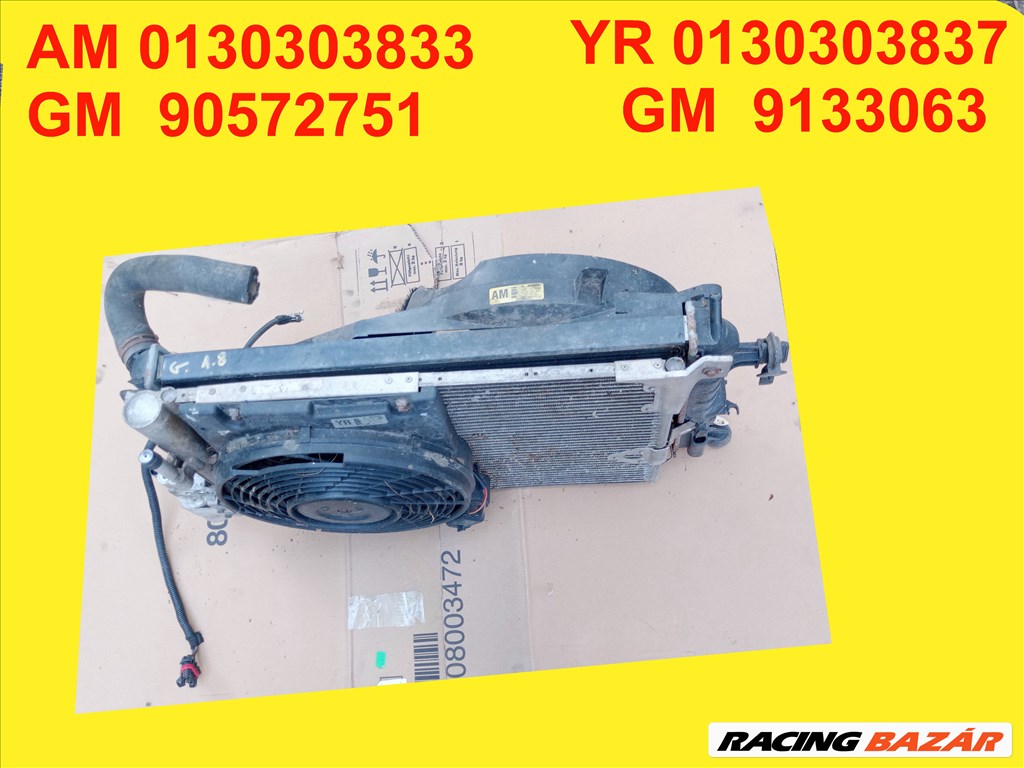 Opel Astra G, Opel Zafira A hűtőventilátor 0130303837 9133063 3. kép