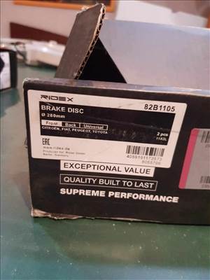 Citroën Jumpy II, Fiat Scudo II, Peugeot Expert II, Toyota Proace I RIDEX féktárcsa 82B1105 