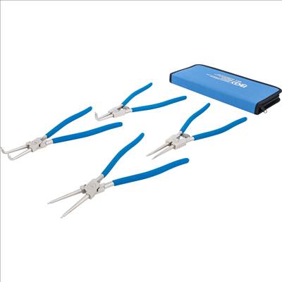 BGS Seegergyűrű fogó készlet egyenes és hajlított hegyekkel, 300mm, 4db - BGS-651