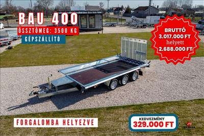 Új Bau 400 - 3500 kg-os gépszállító készletről eladó