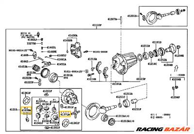 AKCIÓ! - Toyota Land Cruiser Első-Hátsó Difi Bolygókerék Napkerék Szett 4103934060 4103934070
