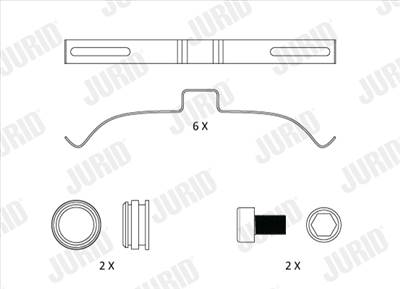 JURID FAC175 - Fékbetét szerelékkészlet MAN