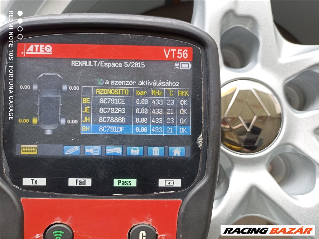 5x114,3 17" Renault újszerű alufelni garnitúra +TPMS (6) 9. kép