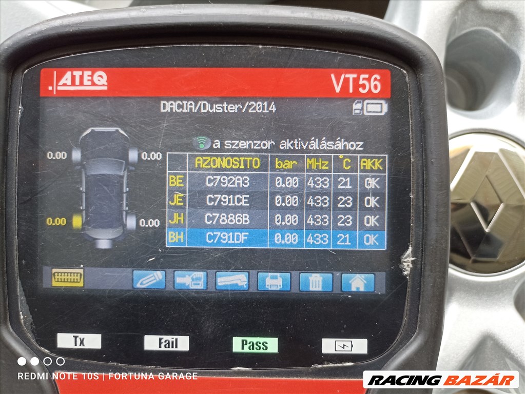 5x114,3 17" Renault újszerű alufelni garnitúra +TPMS (6) 10. kép