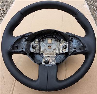 Fiat 500 2007-2015 gyári új fekete bőr kormánykerék, hátsó kapcsoló kivágással 71752555