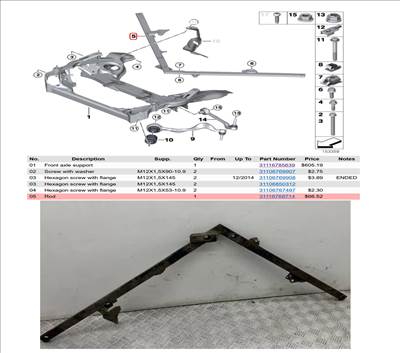BMW 3-as sorozat, BMW 1-es sorozat keresztmerevítő 