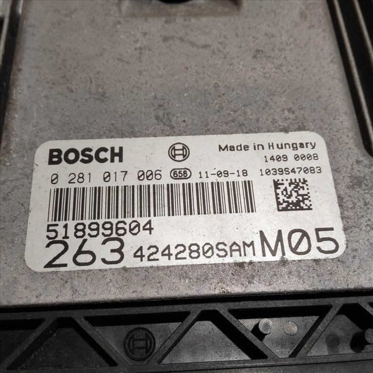 Fiat Doblo 2009-2015 1,6 16v Diesel Motorvezérlő 0281017006 , 51899604 2. kép