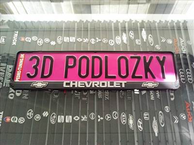 CHEVROLET 3D rendszámtábla tartó , Rendszámtábla keret , Rendszámtáblatartó