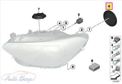 BMW F10 F11 F20 F21 E70 E71 EREDETI FÉNYSZÓLÓ SAPKA , TAKARÓ BURKOLAT 63117204272