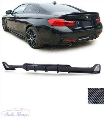 BMW F32/F33/F36 M4 Style Carbon M-es Hátsó Lökhárító Toldat, Diffúzor