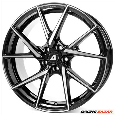 R18 5x114,3 (70,1) ALUTEC ADX1 8.5J ET47 Diamant-Schwarz Frontpoliert új alufelnik 
