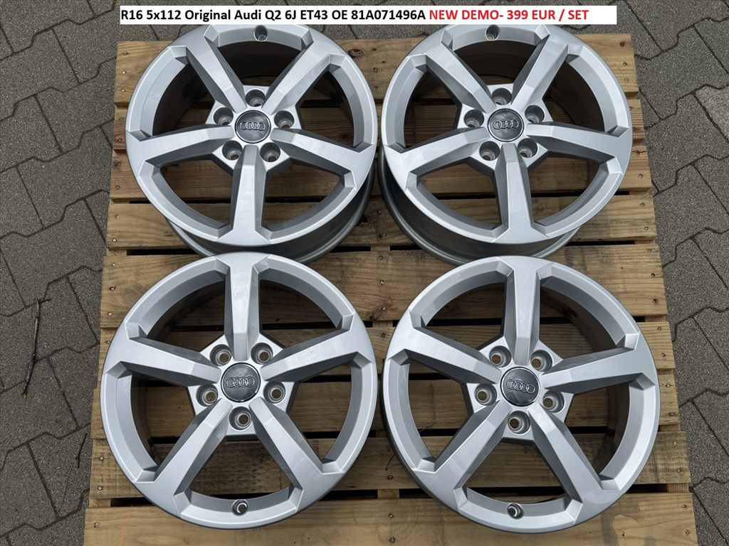 R16 5x112 Original Audi Q2 6J ET43 új demo gyári alufelnik felnik 16"  1. kép