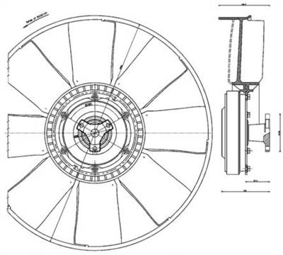 ventilátor, motorhűtés MAHLE CFF 479 000P for IVECO