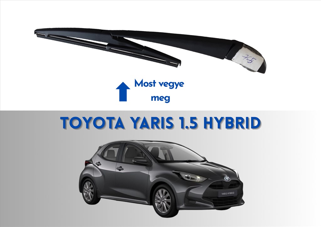 Toyota Yaris 1.5 Hybrid P21 PA1 PH1 ablaktörlő kar lehúzó gumival 1232M1 1. kép