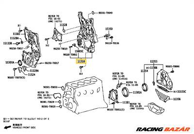 AKCIÓ! - Toyota Hilux Vezérműház Olajszivattyú 2.4D 2.8D 2019-től 113100e040
