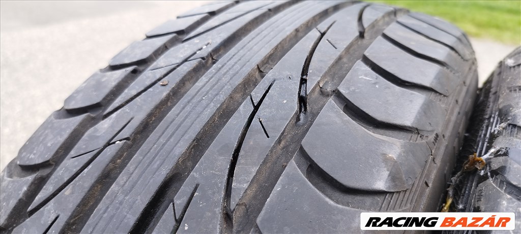  Opel Astra H, Zafira 5x110, 16" lemezfelni, 205/55 újszerű Semperit nyári gumival, dísztárcsával  8. kép