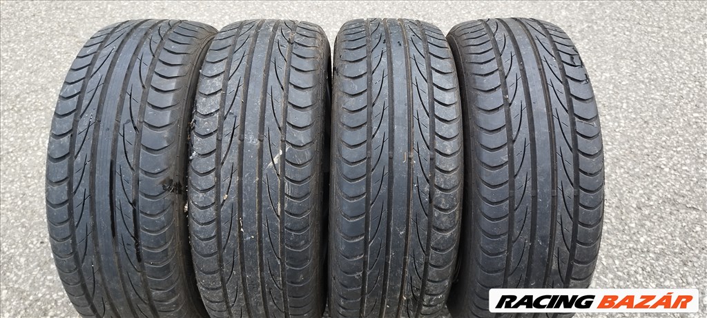  Opel Astra H, Zafira 5x110, 16" lemezfelni, 205/55 újszerű Semperit nyári gumival, dísztárcsával  7. kép