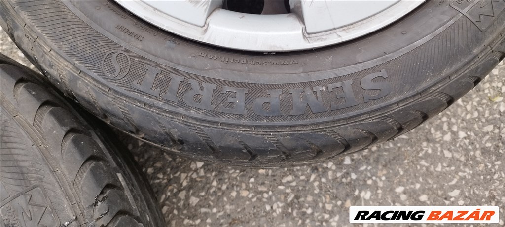  Opel Astra H, Zafira 5x110, 16" lemezfelni, 205/55 újszerű Semperit nyári gumival, dísztárcsával  15. kép