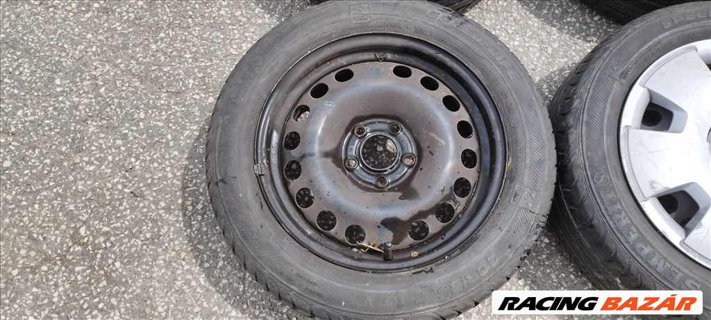  Opel Astra H, Zafira 5x110, 16" lemezfelni, 205/55 újszerű Semperit nyári gumival, dísztárcsával  4. kép